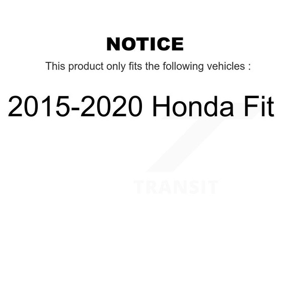 Front Rear Coated Disc Brake Rotor Semi-Metallic Pad And Drum Kit For 2015-2020 Honda Fit